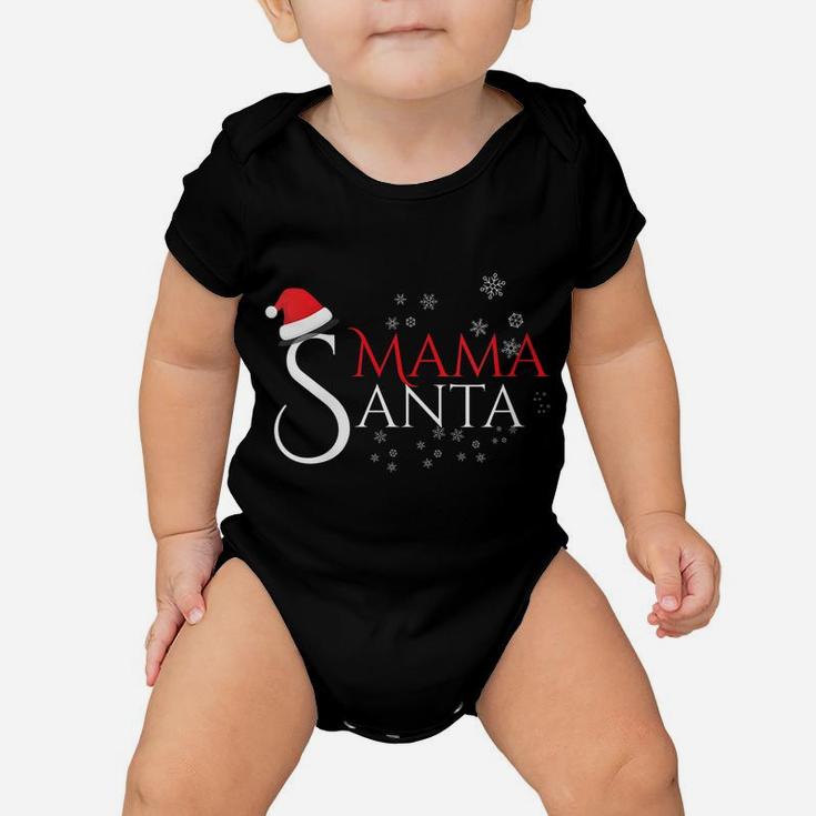 Womens Mama Santa, Funny Santa Hat Christmas Family Design Baby Onesie