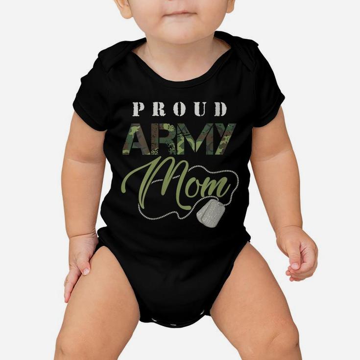 Womens Proud Army Mom Art | Cute Military Mama Design Usa Gift Baby Onesie