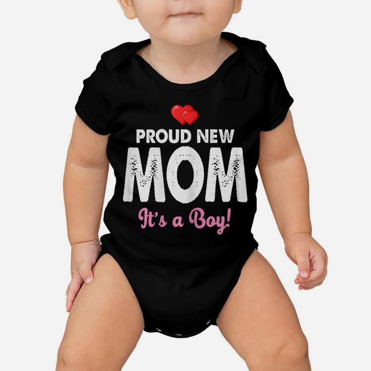 Womens Proud New Mom It's A Boy Shirt Cute Mother's Day Gifts Baby Onesie