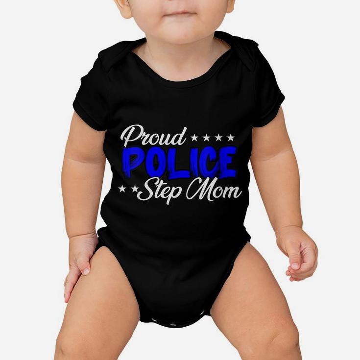 Womens Proud Police Step Mom Baby Onesie