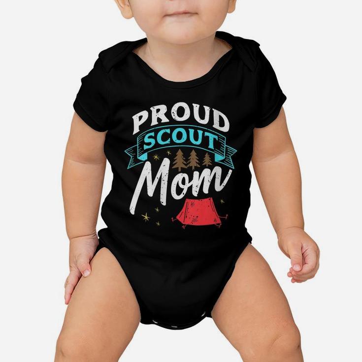 Womens Proud Scout Mom - Scouting Camping Mother's Day Funny Gift Baby Onesie