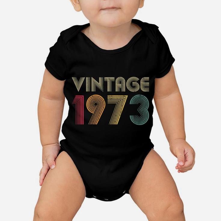 Womens Vintage 1973 47Th Birthday Gift Retro 47 Years Old Mom Dad Baby Onesie