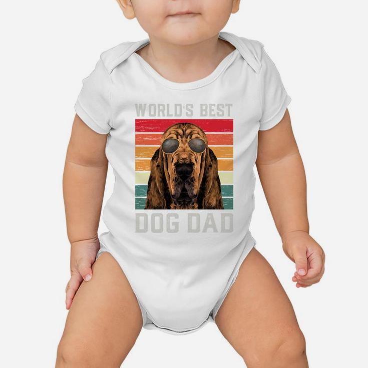 Best Dog Dad Vintage Bloodhound Sweatshirt Baby Onesie