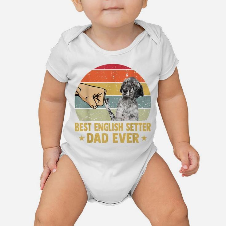 Best English Setter Dad Ever Retro Vintage Father Day Baby Onesie