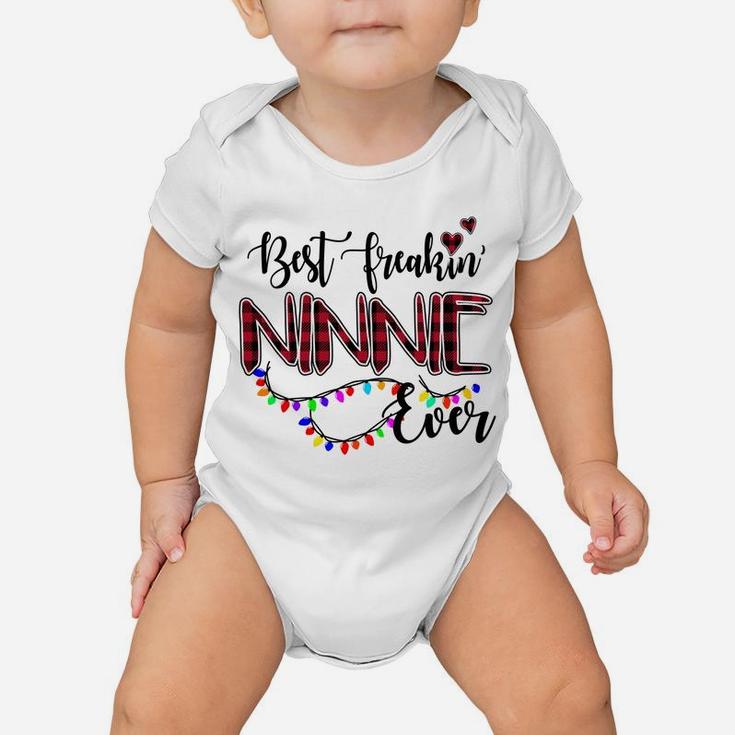 Best Freakin' Ninnie Ever Christmas - Grandma Gift Baby Onesie
