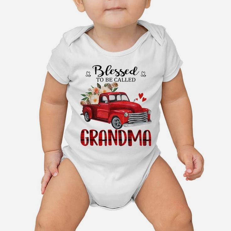 Blessed To Be Called Grandma Truck Flower Mother Day Baby Onesie