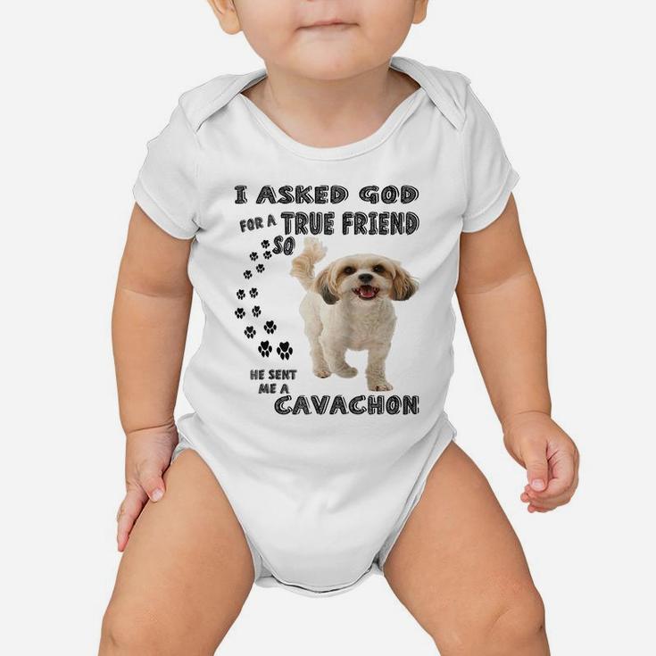 Cavachon Quote Mom, Cavashon Dad Print, Cavalier Bichon Dog Raglan Baseball Tee Baby Onesie