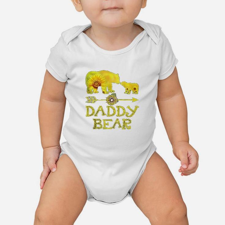 Daddy Bear Mothers Day Sunflower Family Gift Baby Onesie