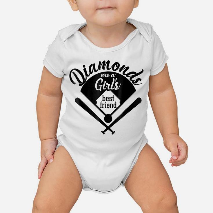 Diamonds Are A Girl's Best Friend For Girls, Moms Baby Onesie