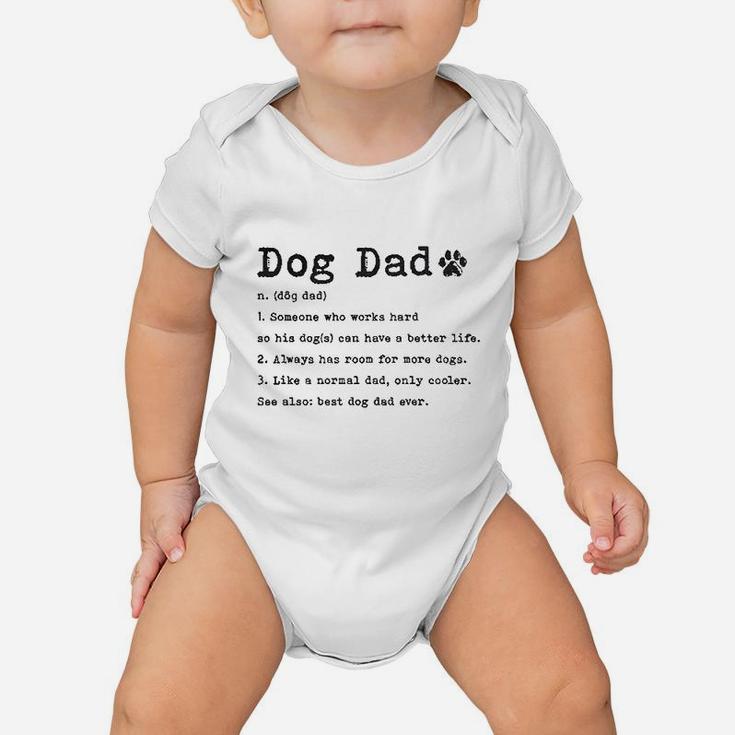 Dog Dad Definition Funny Fathers Day Pet Puppy Animal Lover Graphic Baby Onesie