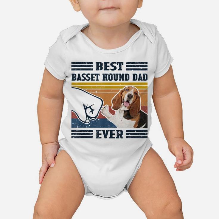 Dog Vintage Best Basset Hound Dad Dad Ever Father's Day Baby Onesie