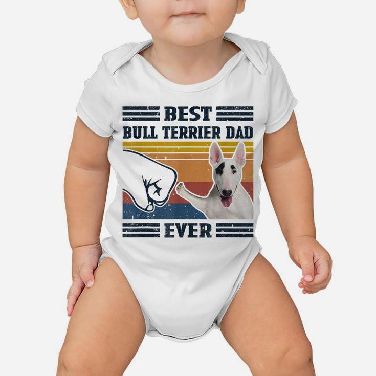 Dog Vintage Best Bull Terrier Dad Ever Father's Day Baby Onesie