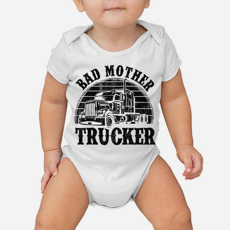 Funny Bad Mother Trucker Gift For Men Women Truck Driver Gag Baby Onesie