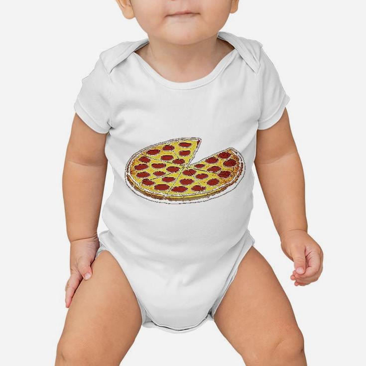 Funny Dads Pizza Pie And Slice Dad Baby Onesie