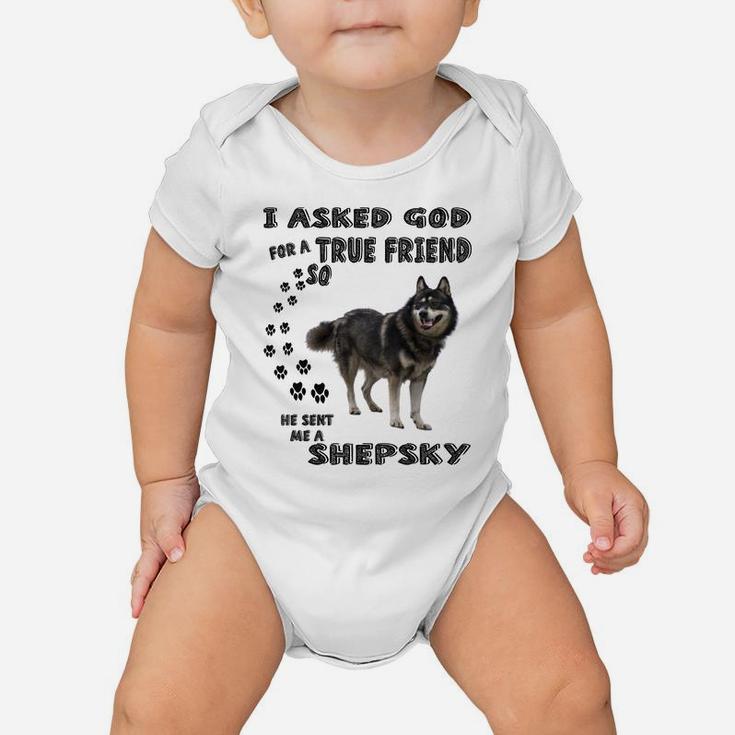 Gerberian Shepsky Quote Mom Dad Art, Cute German Husky Dog Sweatshirt Baby Onesie