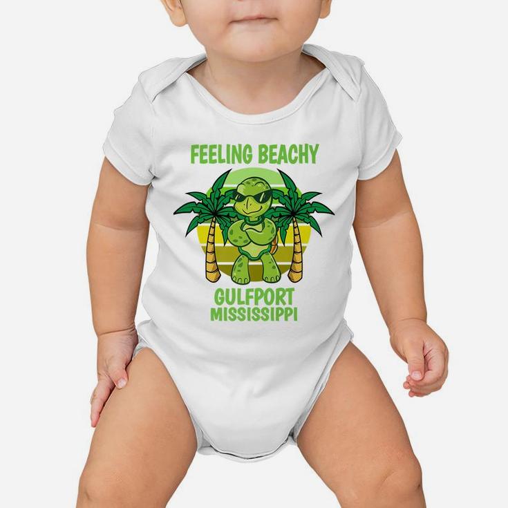 Gulfport Mississippi Cool Turtle Funny Saying Vacation Baby Onesie