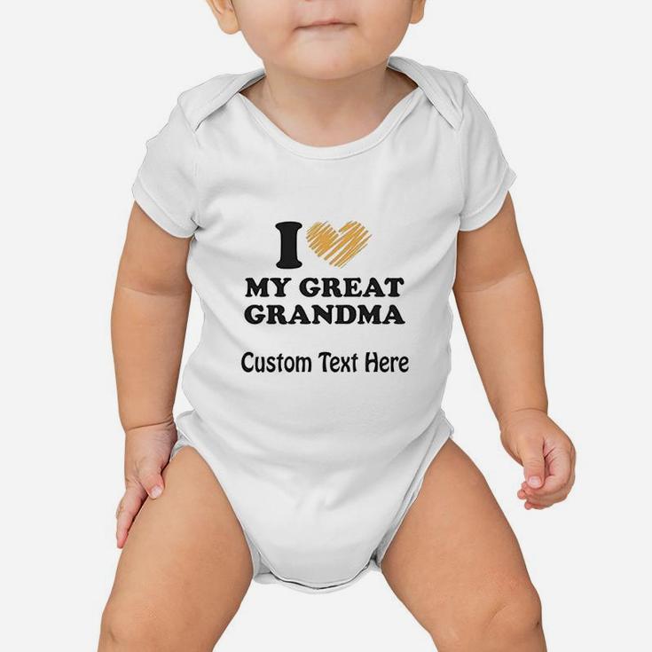 I Love My Great Grandma Grandparents Baby Onesie