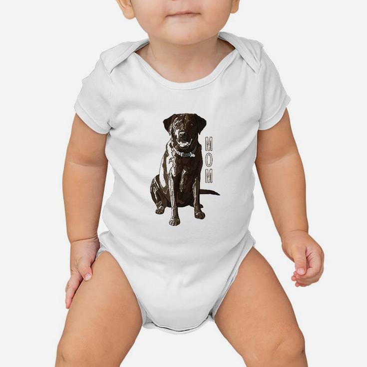 Lab Mom Chocolate Labrador Retriever Dog Lover Baby Onesie