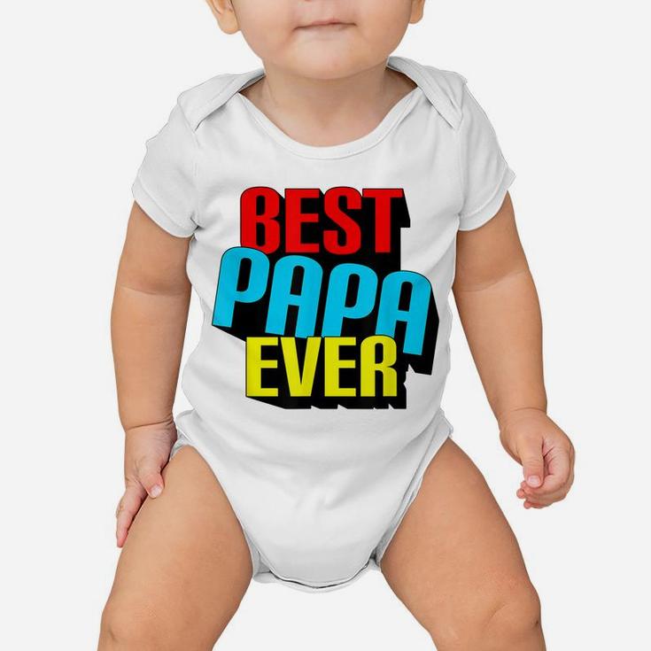 Mens Best Papa Ever Grandpa Fathers Day Gift Pop Pop Pop Baby Onesie