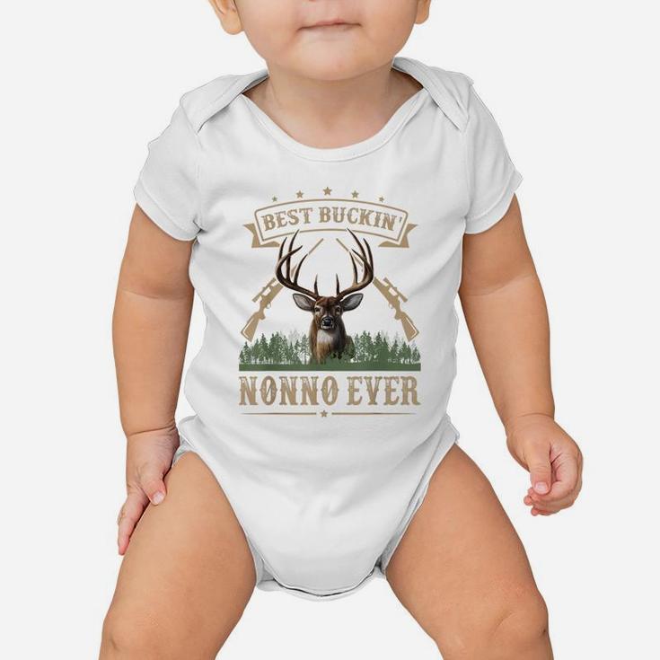 Mens Fathers Day Best Buckin' Nonno Ever Deer Hunting Bucking Baby Onesie