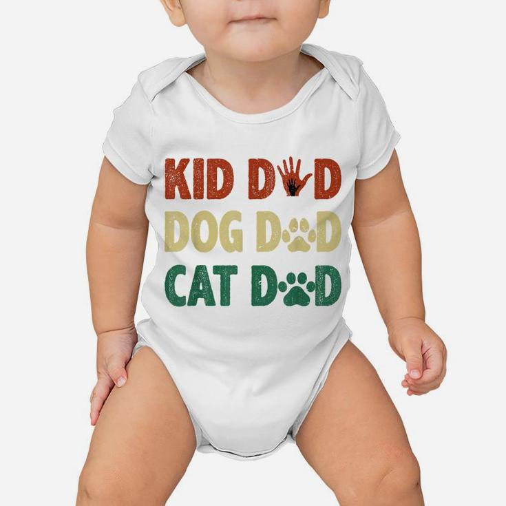 Mens Funny Kid Dog Cat Dad Cool Father's Day Fur Papa Pet Owner Baby Onesie