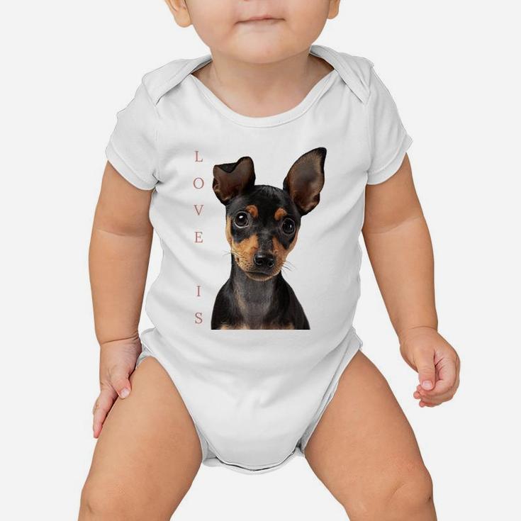 Miniature Pinscher Shirt Dog Mom Dad Tshirt Love Puppy Pet Baby Onesie