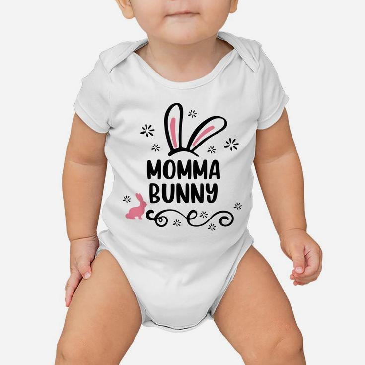 Momma Bunny Funny Matching Easter Bunny Egg Hunting Baby Onesie