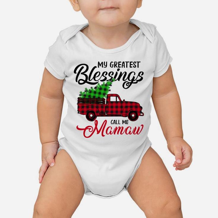 My Greatest Blessings Call Me Mamaw Xmas Gifts Christmas Baby Onesie