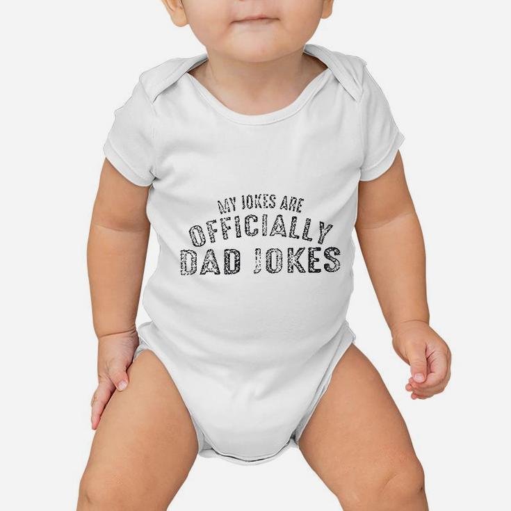 My Jokes Are Officially Dad Jokes Men Funny Dad Baby Onesie