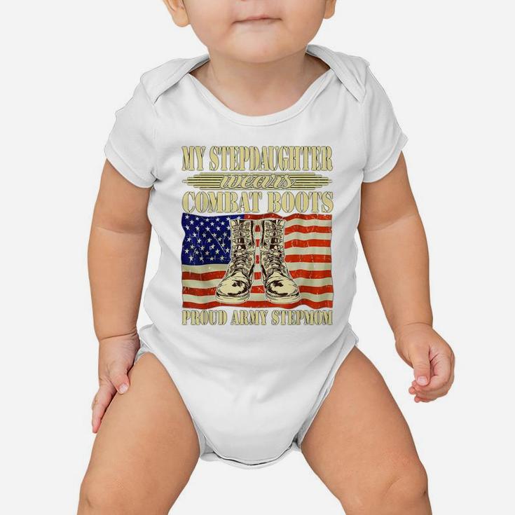 My Stepdaughter Wears Combat Boots Proud Army Stepmom Gift Baby Onesie