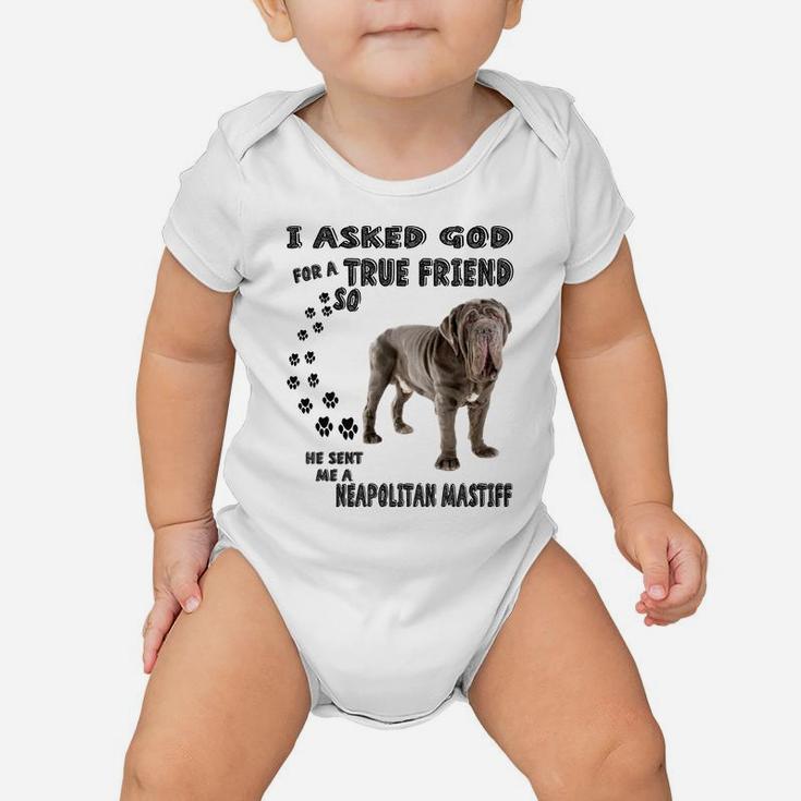 Neapolitan Mastiff Quote Mom Dad, Mastino Napoletano Dog Baby Onesie
