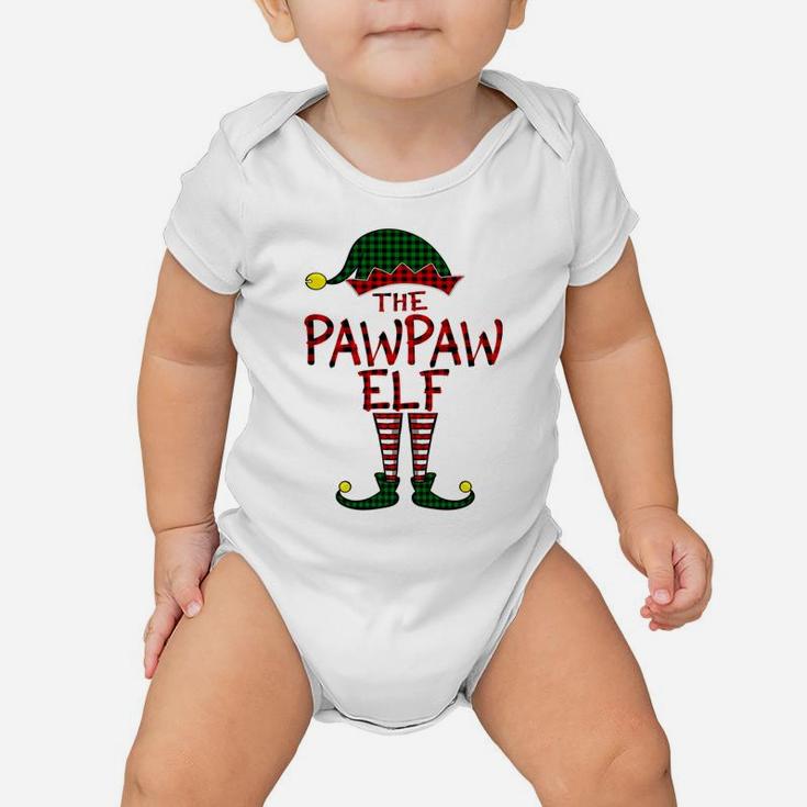 Red Plaid Pawpaw Elf Matching Family Christmas Pajama Daddy Sweatshirt Baby Onesie