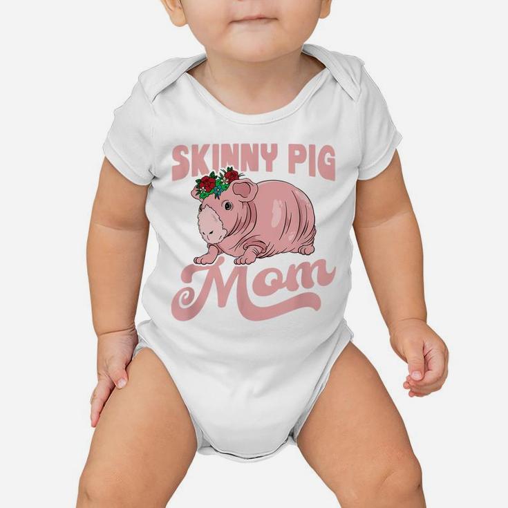 Skinny Pig With Flower For A Guinea Pig Lover Mom Baby Onesie