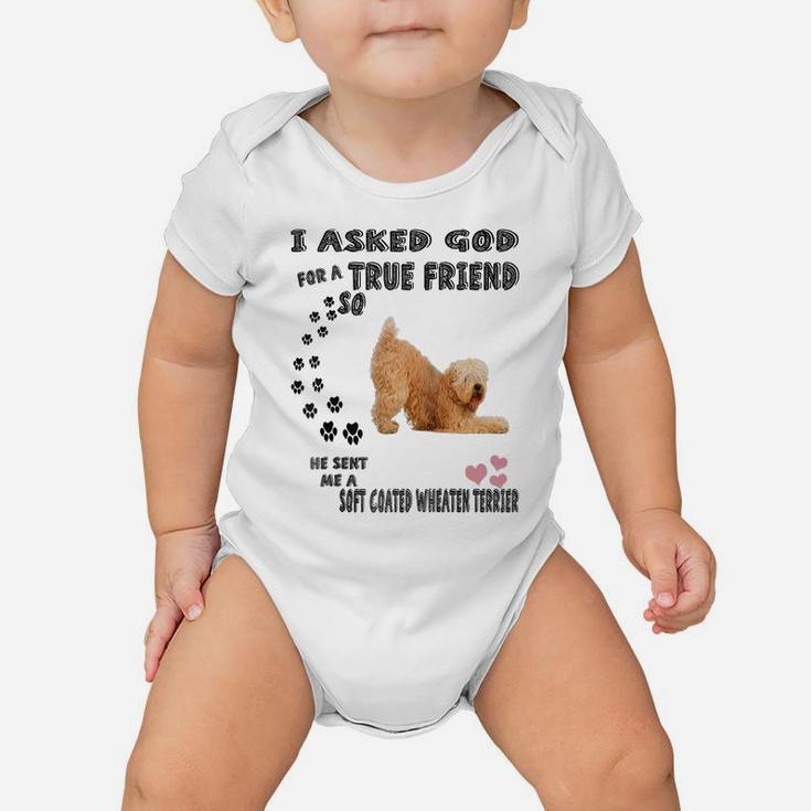 Soft Coated Wheaten Terrier Mom Dad Costume Cute Wheatie Dog Raglan Baseball Tee Baby Onesie