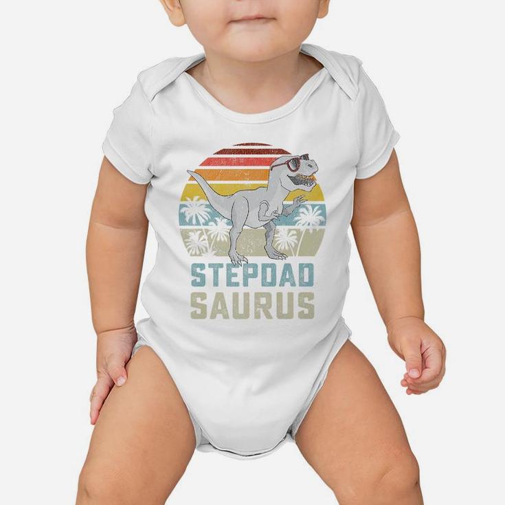 Stepdadsaurus T Rex Dinosaur Step Dad Saurus Family Baby Onesie