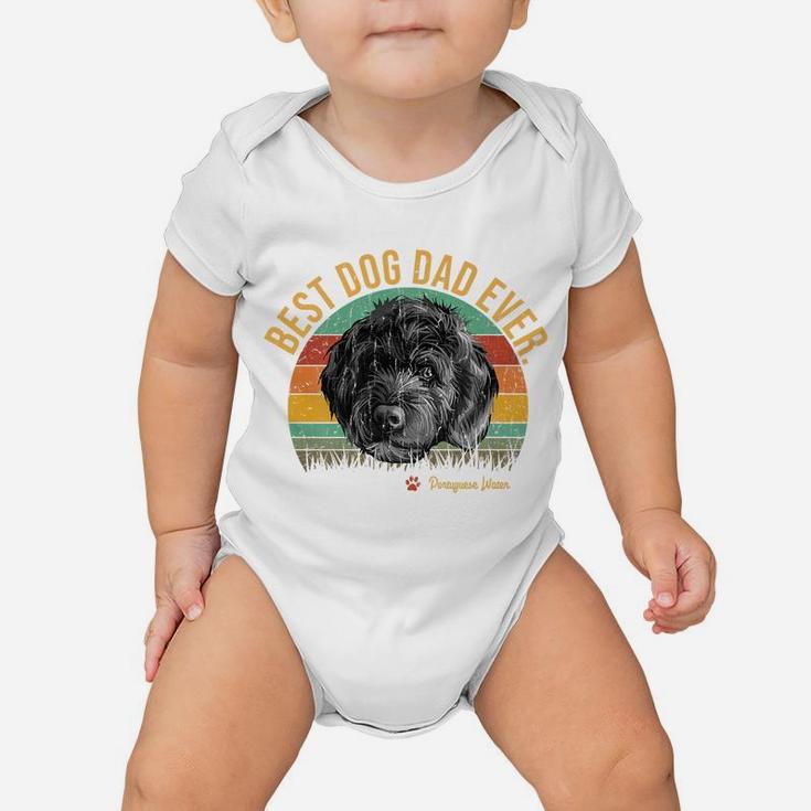 Vintage Best Portuguese Water Dad Ever Gift For Dog Lover Baby Onesie