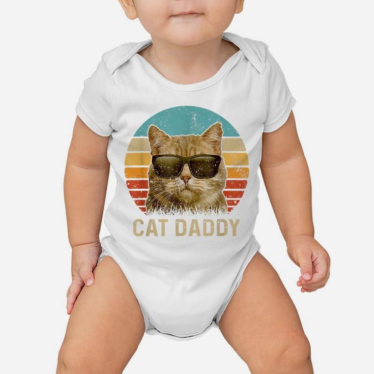 Vintage Cat Daddy Shirt Funny Cat Lover Gift Cat Dad Fathers Baby Onesie
