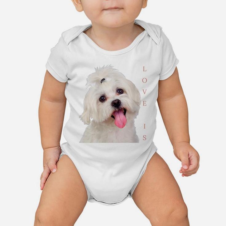 Womens Bichon Maltese Shirt Dog Mom Dad Puppy Bichon Frise Malta Baby Onesie