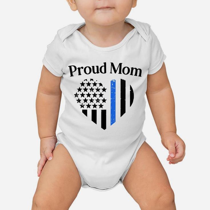 Womens Cute Proud Mom Law Enforcement Police Officer Cop Mama Gift Baby Onesie