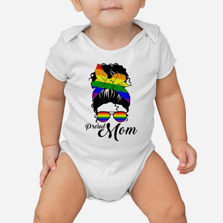 Womens Proud Mom Mothers-Day Gay Pride Lgbt-Q Mama Mommy Baby Onesie